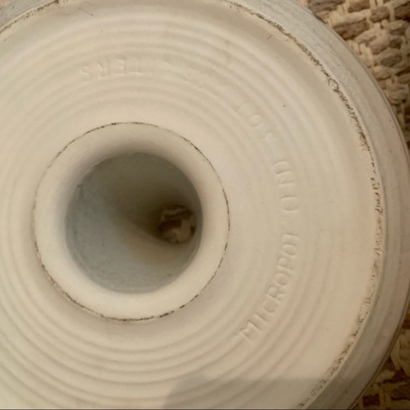 Green drip glaze pottery Bundt pan - Picture 2 of 4